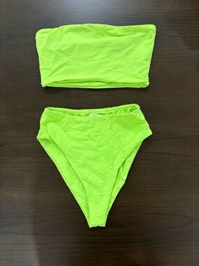 Neon Green Set with Black Mesh Tee